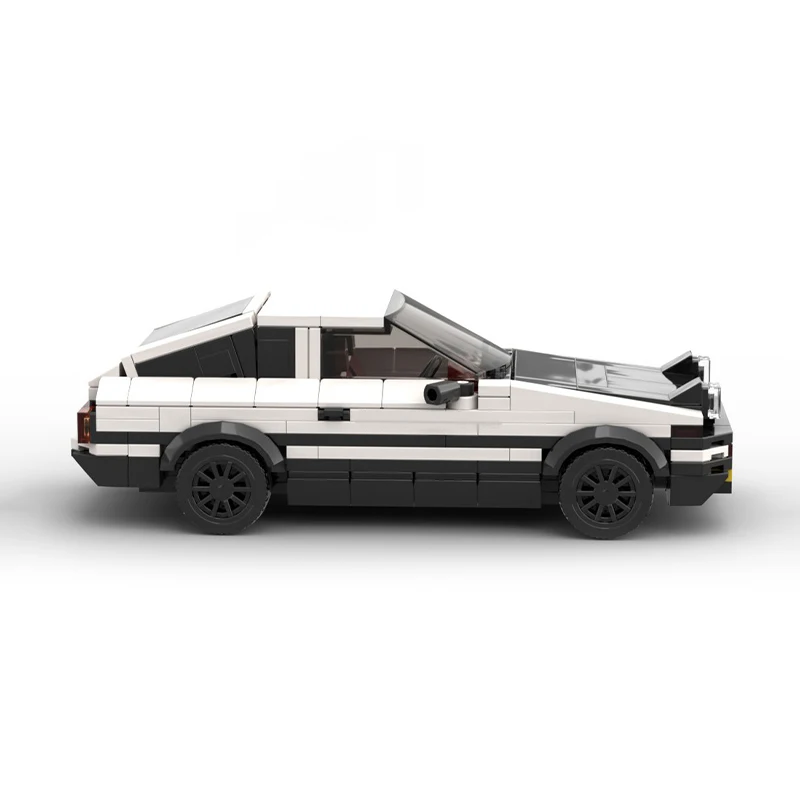 401PCS MOC City Champions Super Car Initial D Toyota AE86 Sprinter Trueno Model Technology DIY Assembly Building Blocks Gift Set view 3