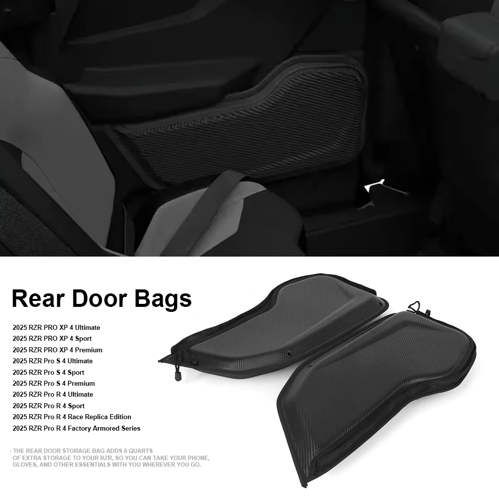 

PRO XP UTV 6 Quart Storage Tool Bags Side Rear Door Bags For Polaris RZR Pro S PRO R XP 4 Accessories Waterproof