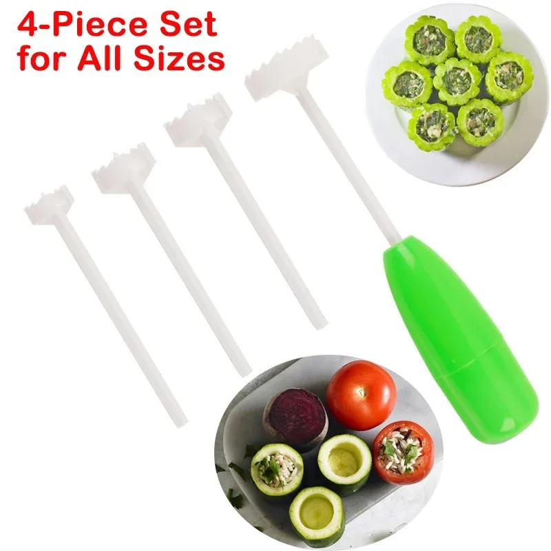 

2025Zucchini and Eggplant Corer Tomato Seeds Remover Pitter Fruit Core Seed Remover Cutter Vegetable Spiral Seed Kitchen Gadgets
