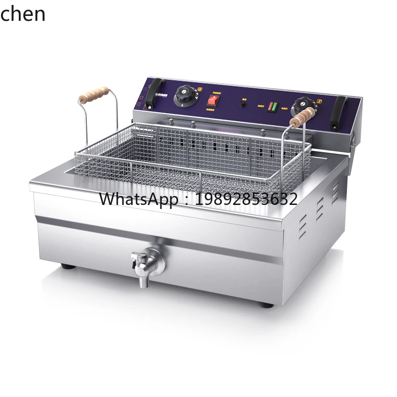

Electric Fryer Single Cylinder French Fries Fritters Machine Electric Fryer Thickened