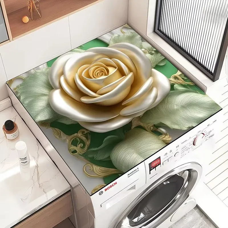 Diatom mud drum washing machine cover pad, water absorption, sun protection and dust cover