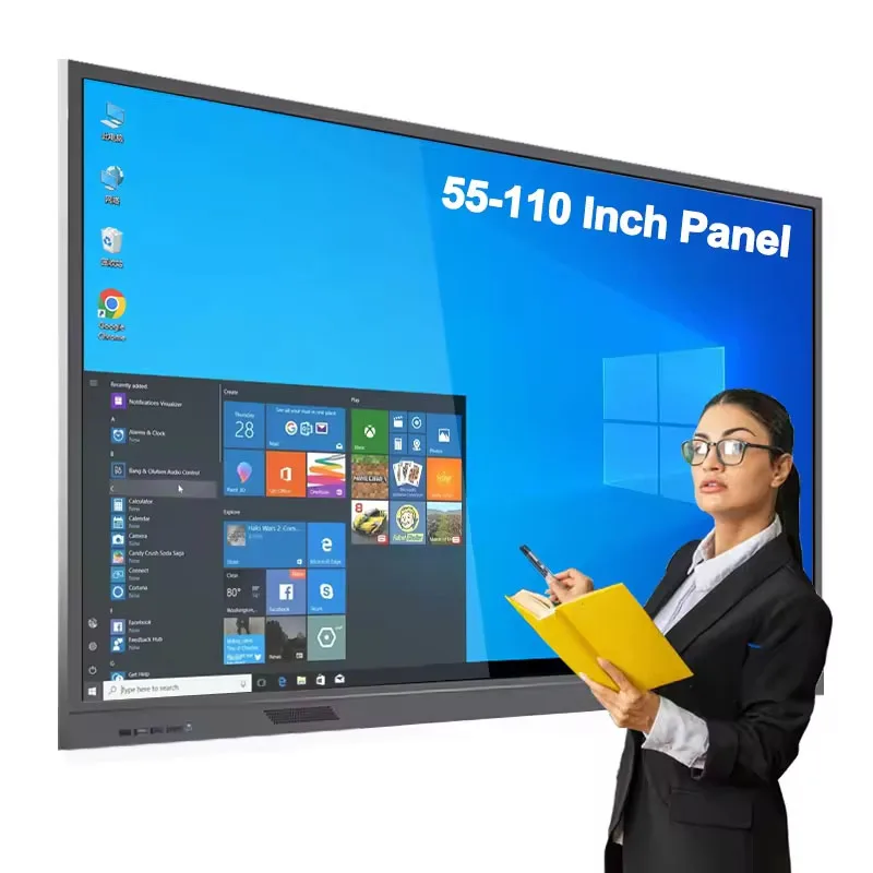 Customized 98 85 75 65 55 Inch ODM Android Touch Screen Lcd Interactive Whiteboard Smart Digital Display Whiteboard