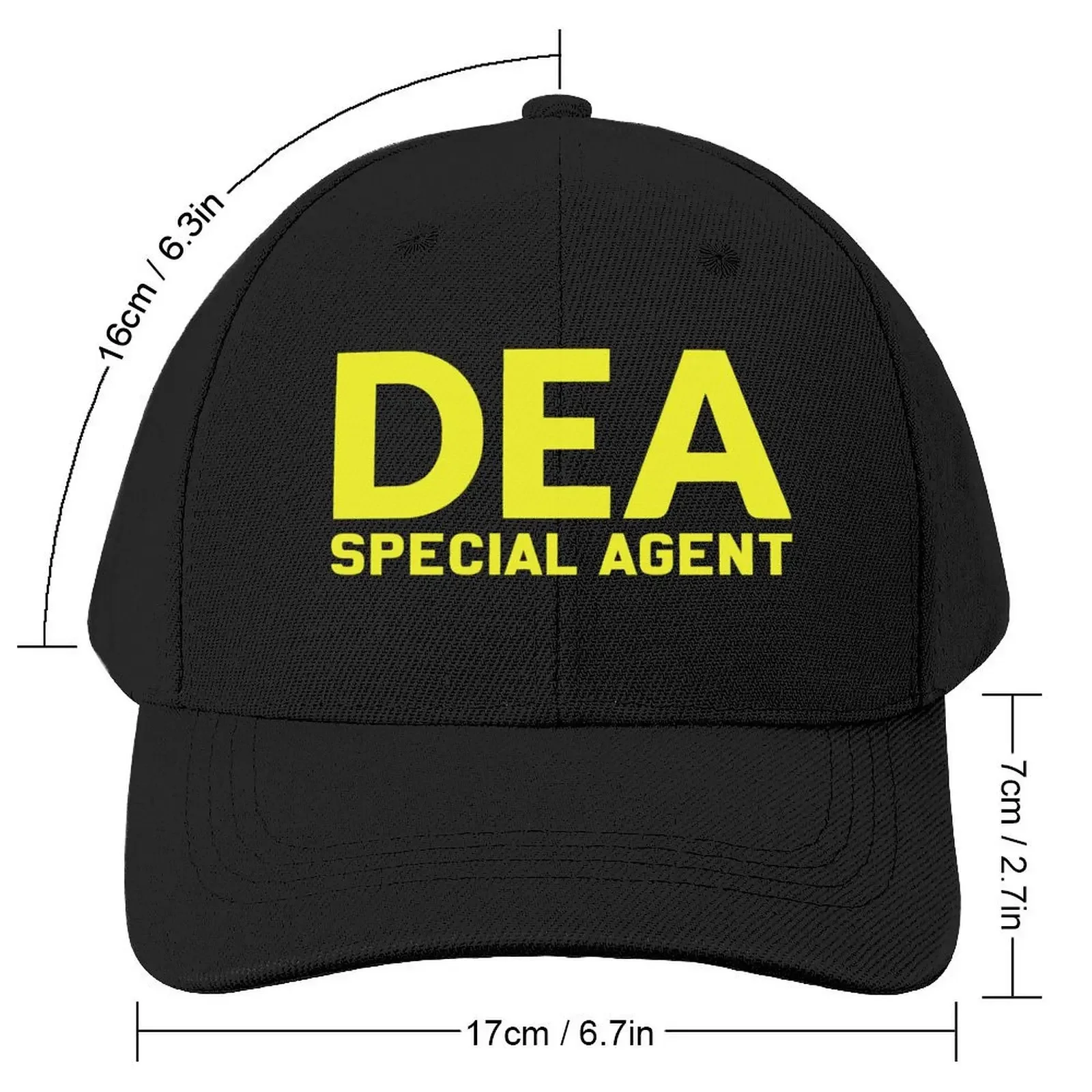 DEA Special Agent, Narcotics Special Agent. Baseball Cap Anime black foam party Hat Beach Outing Hats For Men Women's