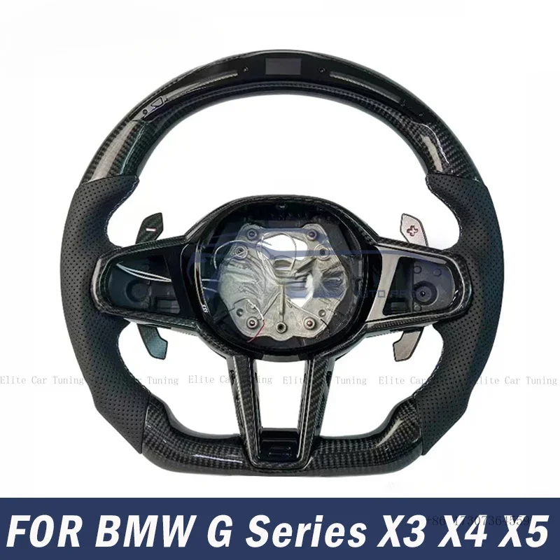

Руль с LED-подсветкой и карбоновыми вставками, совместимый с BMW G01 G02 G05 G06 G20 G21 G22 G26 G29 G30 G32 G42 G80 X3 X4 X5, аксессуары для автомобилей.