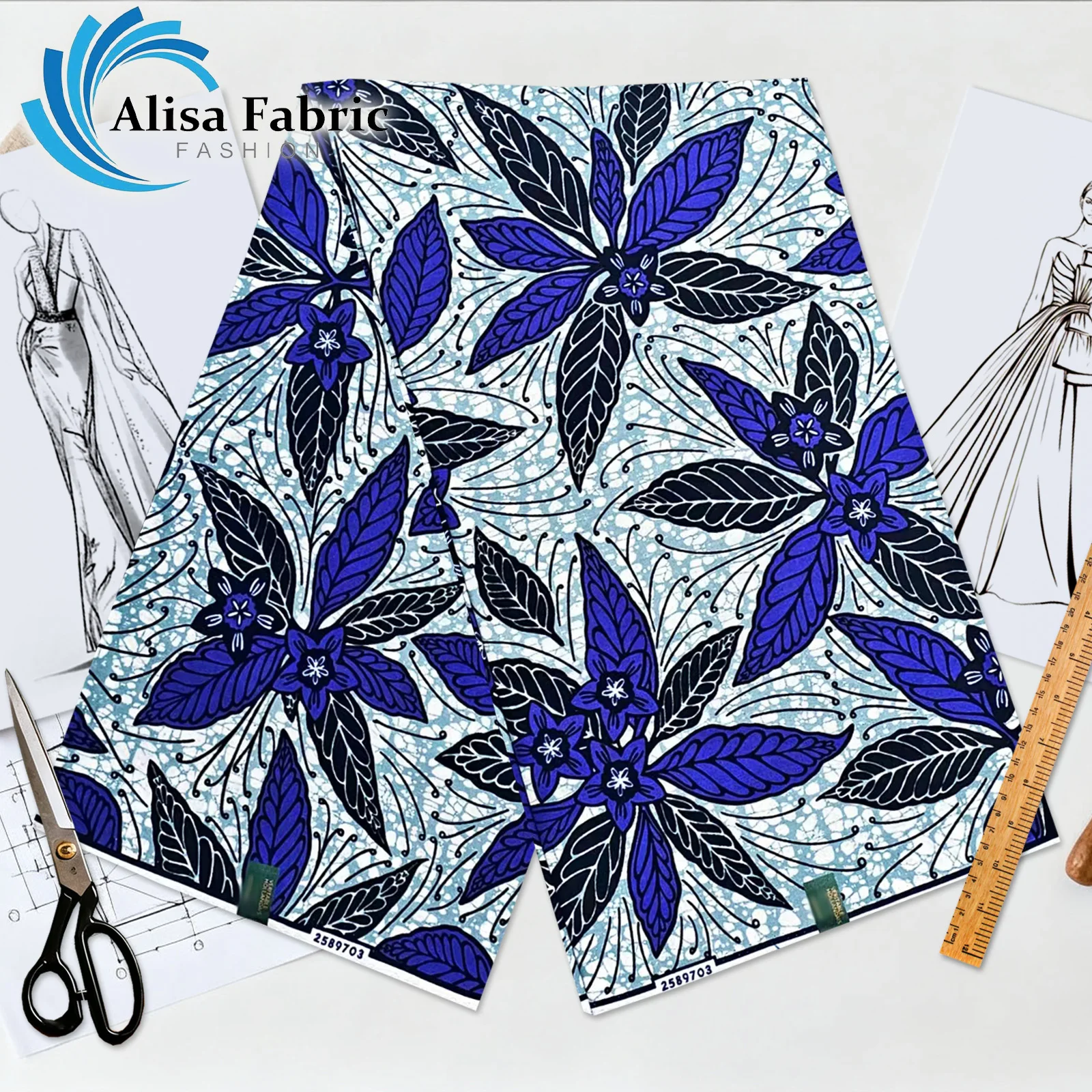 

2025 African original cotton fabric Christmas high quality 6yards veritable guaranteed nigerian fabric for wedding