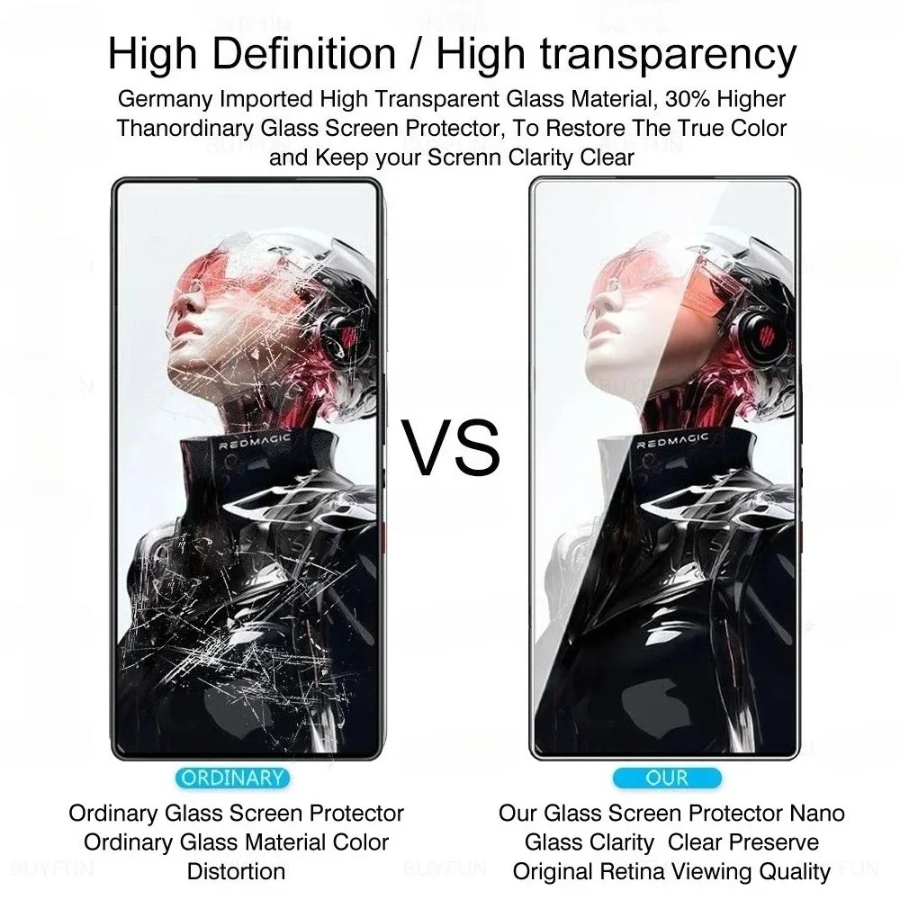 

3Pcs HD Tempered Glass for ZTE Nubia RedMagic 10S Pro+ Screen Protector Clear 9H Film on Red Magic 10 S Pro Plus 10Pro 10SPro 5G