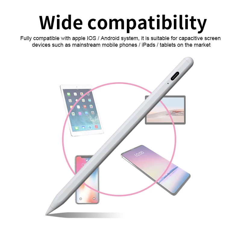 Pena Stylus Universal, pena Stylus Universal untuk Apple Pencil 1 2 iPad Android/IOS/Windows Huawei Xiaomi Redmi Samsung iPhone Lenovo Tablet pena pintar