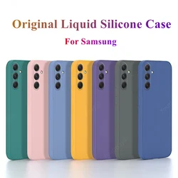 For Samsung Galaxy A55 5G Case Cover Samsung Galaxy A55 A35 A15 A25 Funda Coque Soft Original Liquid Silicone Case Samsung A55