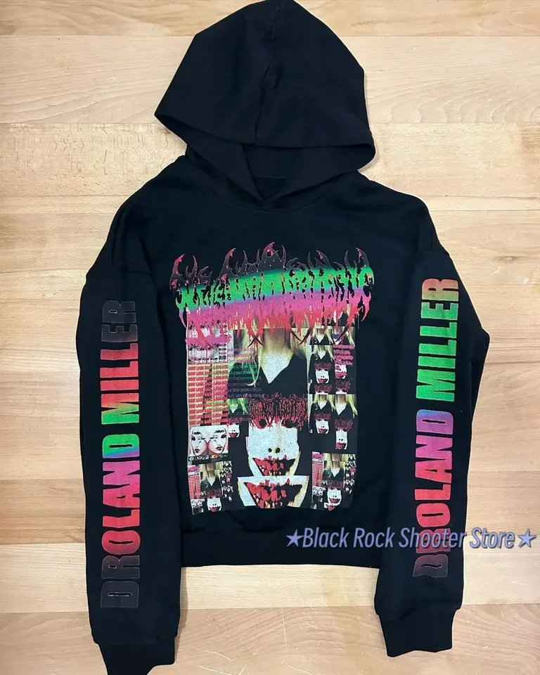 Harajuku Drolandmiller Punk Gothic Hoodies Women Goth Streetwear