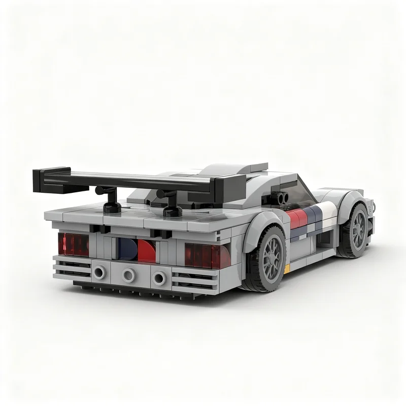 405pcs MOC City Champions Mercedesss CLK GTR #11 Model Building Blocks Architecture Toy Christmas Gift Creative Education 3D view 4