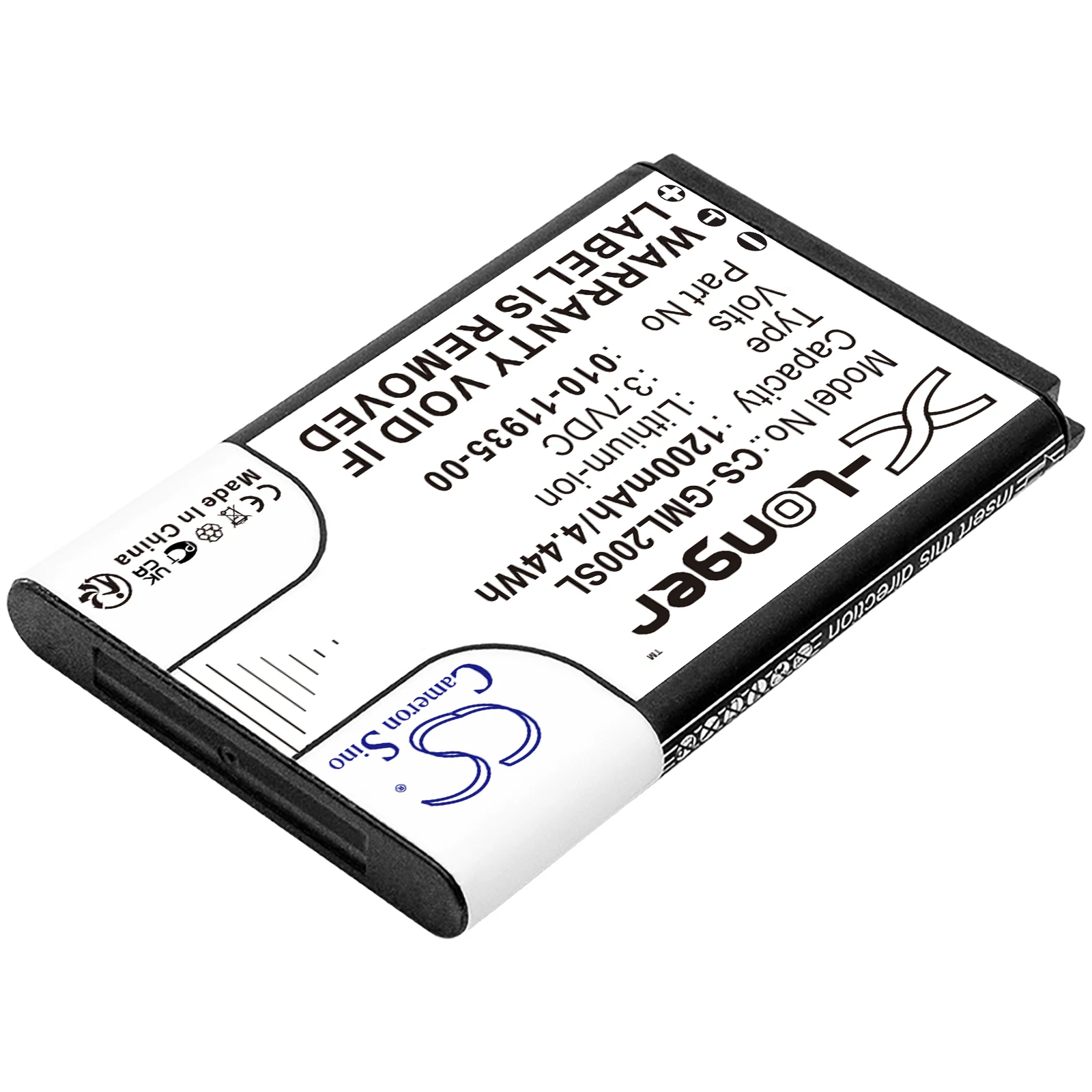 1200mAh Battery 010-11935-00 for Garmin 010-01055-15,010-02184-01,GLO. GLO 2