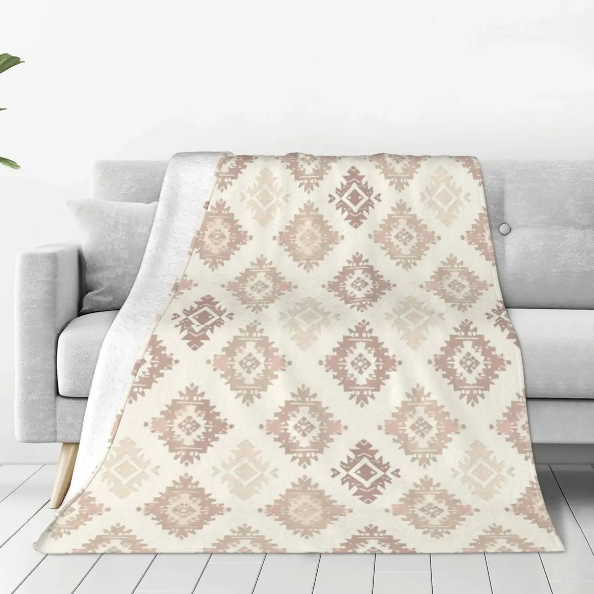 Custom Bohemian Wallpaper Blanket 3D Print Soft Flannel Fleece Warm Throw Blankets for Travel Bed Sofa Quilt