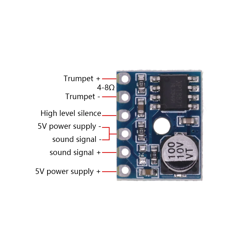 LTK5128 XPT8871 Mono AB Class D Amplifier Board DC 5V 1A 5W Audio Placa Amplificador Mini Speaker Sound Board Volume Control