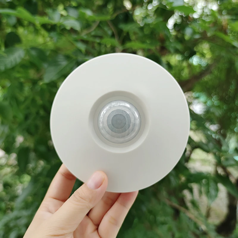 Wired DC9-12V Ceiling Microwave PIR Motion Sensor 360° Detection Coverage Anti-tamper Function for Burglar Alarm system