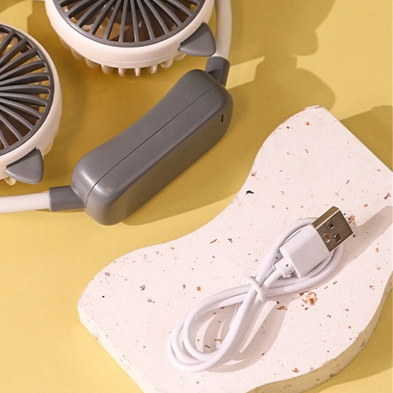 Шейный вентилятор 2 скорости перезаряжаемые тихие спортивные вентиляторы для дома и улицы портативные вентиляторы Прямая поставка