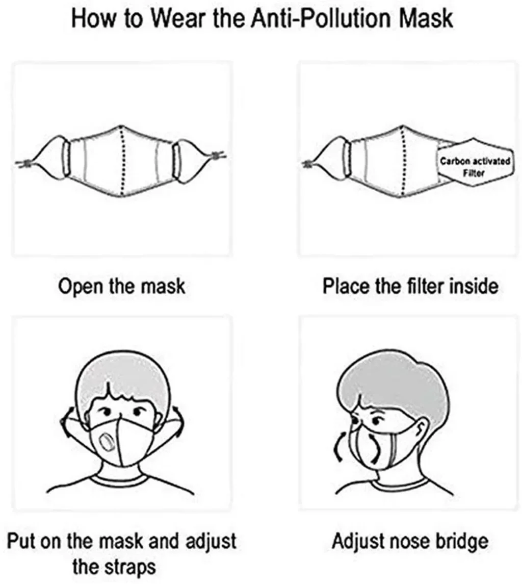 Mascarilla PM2.5 con carbón activo, filtro antipolvo desechable - imagen 5