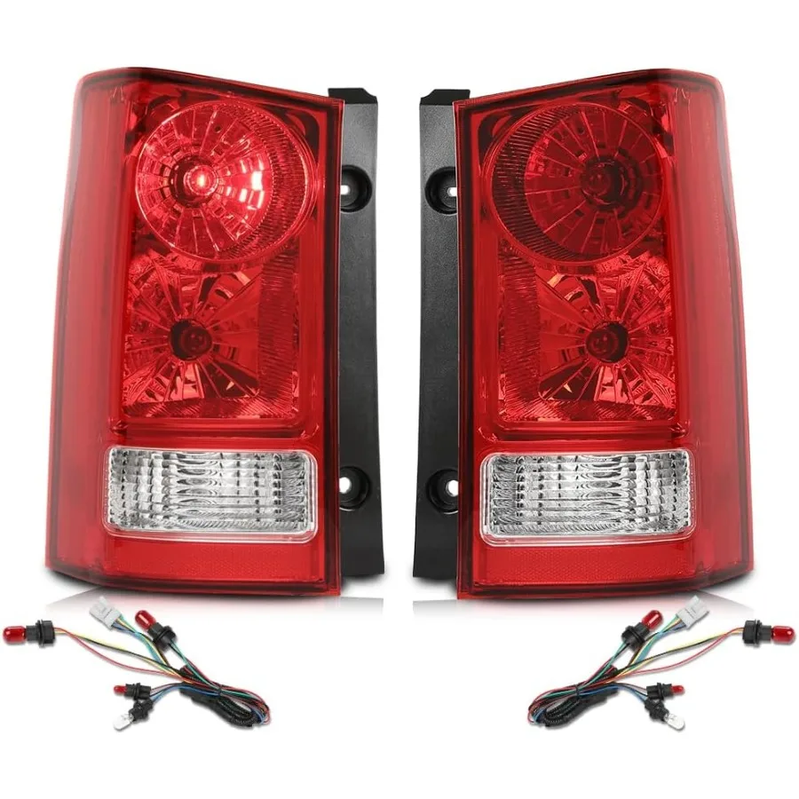 Tail Lights Compatible with Honda Pilot 4Door Sport Utility 20092015 Rear Lights Clear Red Lens Driver and Passenger Side Tail