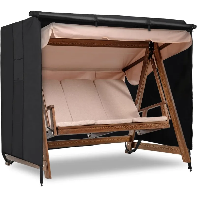 

Outdoor Swing Cover 3 Triple Seater Waterproof Patio Hammock Cover 87x49x70 All Weather Windproof Glider Chair Cover