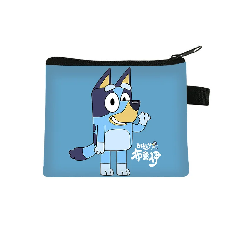 

Маленький кошелек Bluey, мини-сумочка для мелочи, ключей и наушников, милый мультяшный кошелек из полиэстера, декоративные принадлежности