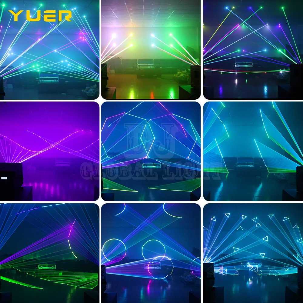 12W RGB Animation Laser Light with ILDA 30KPPS DMX512 control for DJ Disco Party Wedding Nightclub bar KTV stage lighting