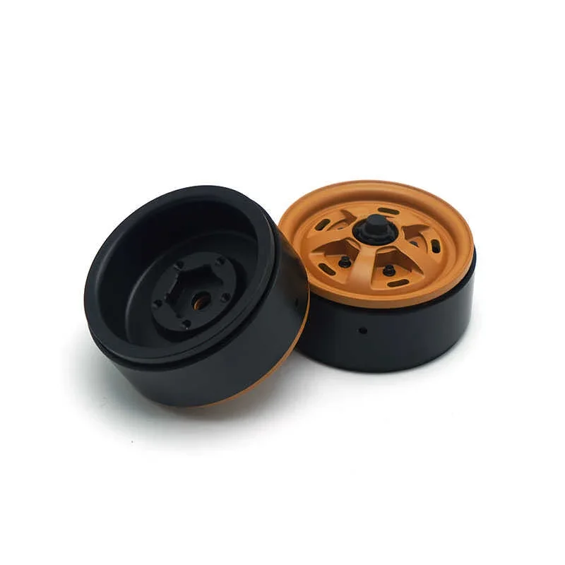 2pcs Metal Climbing Car Simulation Wheels Hub 1.7 Inches for 1/10 RC Crawler Car Traxxas TRX4 Defender AXIAL SCX10 RC4WD Parts