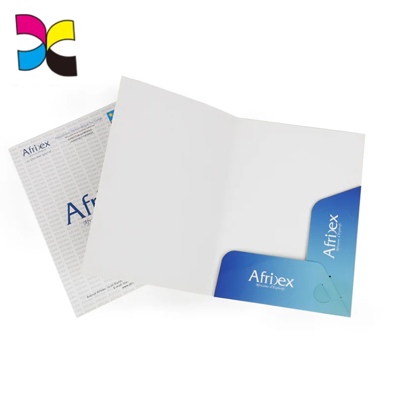 custom.Custom A4 A5 Offset Paper Presentation Folder with Two Pocket Fast Delivery Advertising Promotion
