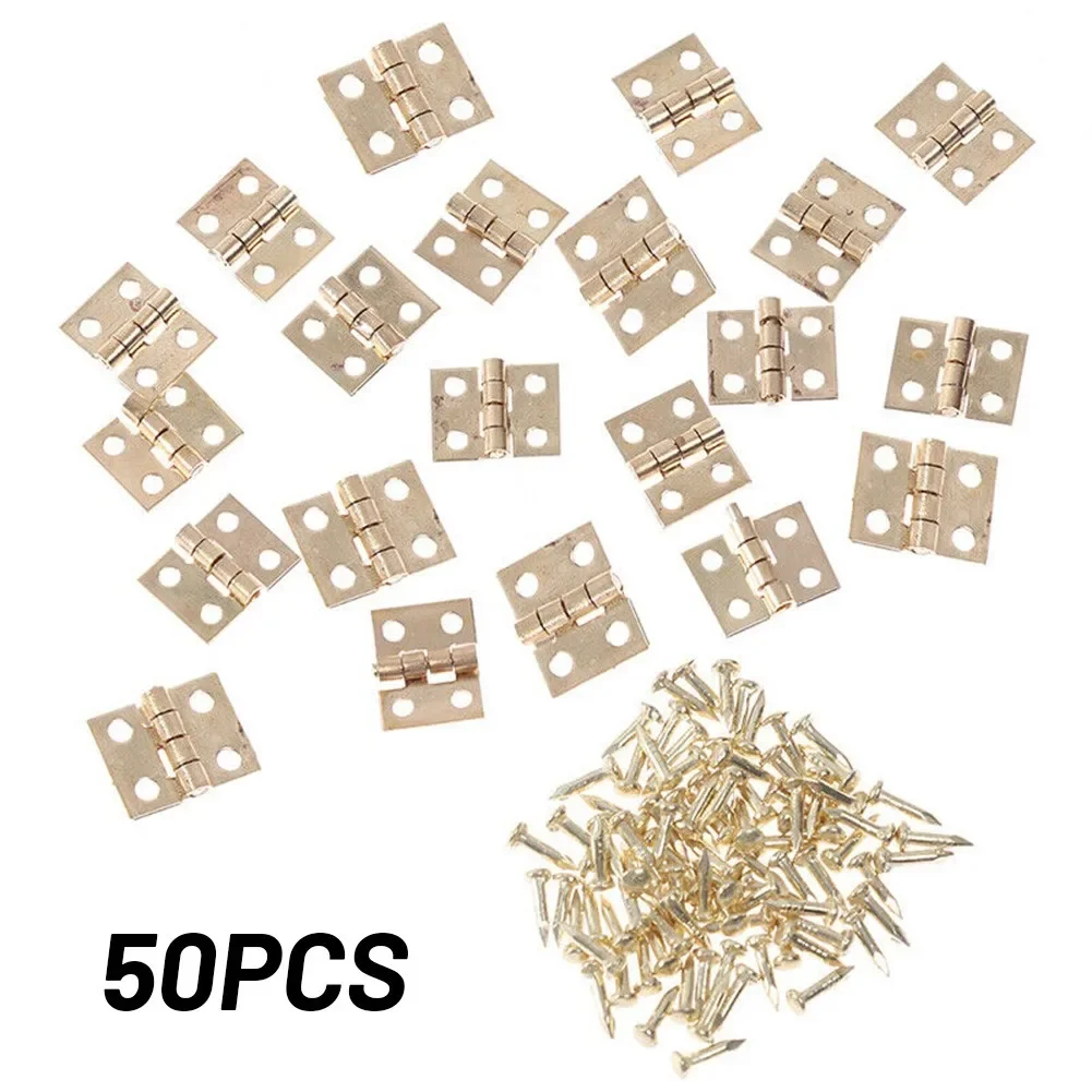 

Box Hinge Hinge 50pcs Brass Fitttings For Craft Door Box Mini Reliable Replacement Spare Parts Useful 50pc 8*10mm