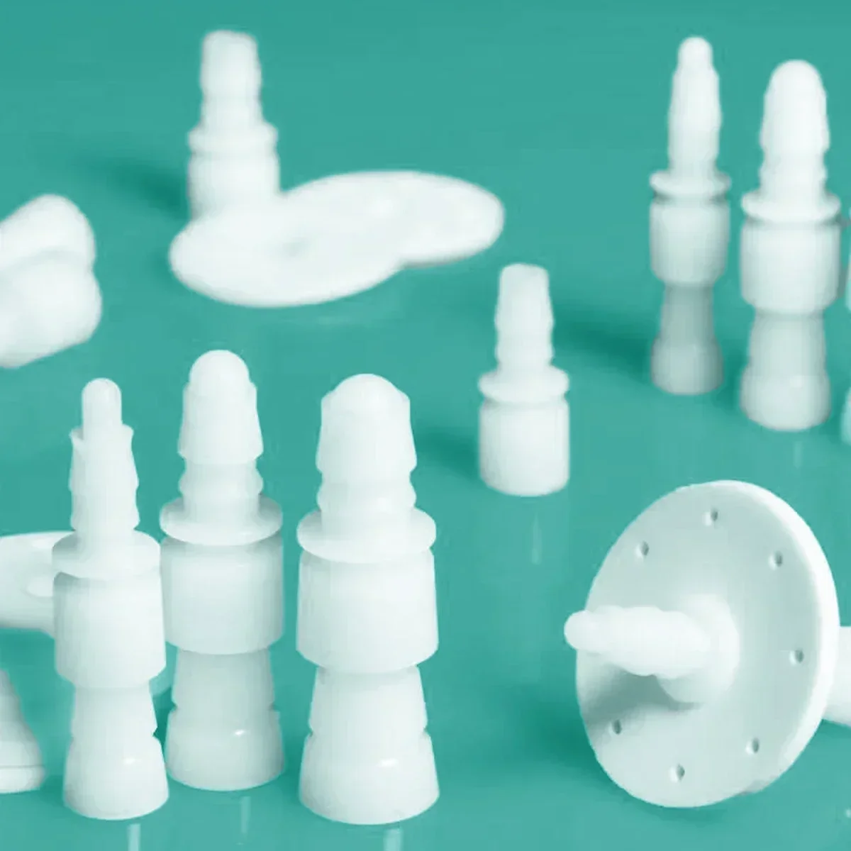Vaser Lipo Skin Cover with 3 Components Base, Plate, and Cap Made of Silicone Multiple Diameters White
