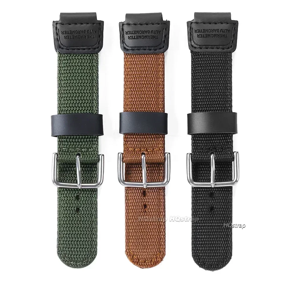 Canvas Watch Strap for Casio Nylon Wristband for G-SHOCK AE-1200WH/SGW-300/AQ-S810W Watch Band 18mm Men Watchband Accessories