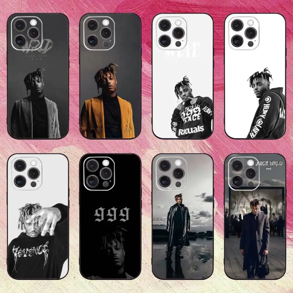 Чехол для телефона J-Juice W-WRLD 999 пробы для iPhone 17, 16, 15,14, 13, 12, 11 Plus, мягкий черный чехол Pro Max