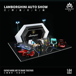 Timemicro moreret 1:64 Lamborghini Auto Show booth wersja świetlna scena montażowa-w magazynie