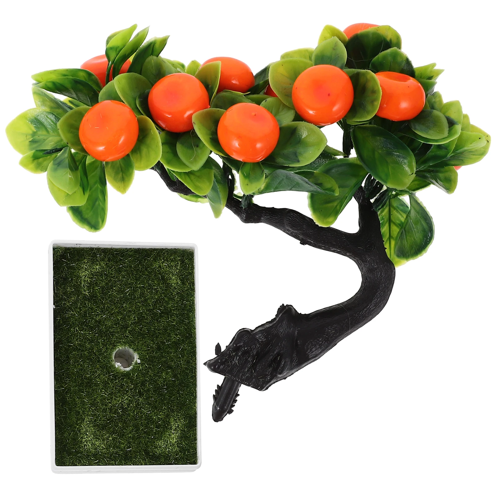 

Simulated Fruit Bonsai Artificial Potted Plant Small Desktop Fake Succulent Peach Ornament Realistic Plastic Easy Care