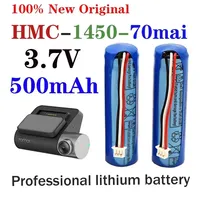 3.7V 500mAh Li-ion Battery For 70mai Smart Dash Cam Pro ,Midrive D02 HMC1450 Replacement Batterie 3-wire Plug 14*50mm