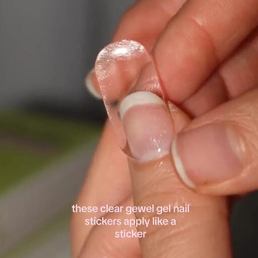 Bandes Transparentes pour Ongles en Gel Semi-Durci, Autocollants UV Imperméables et Durables