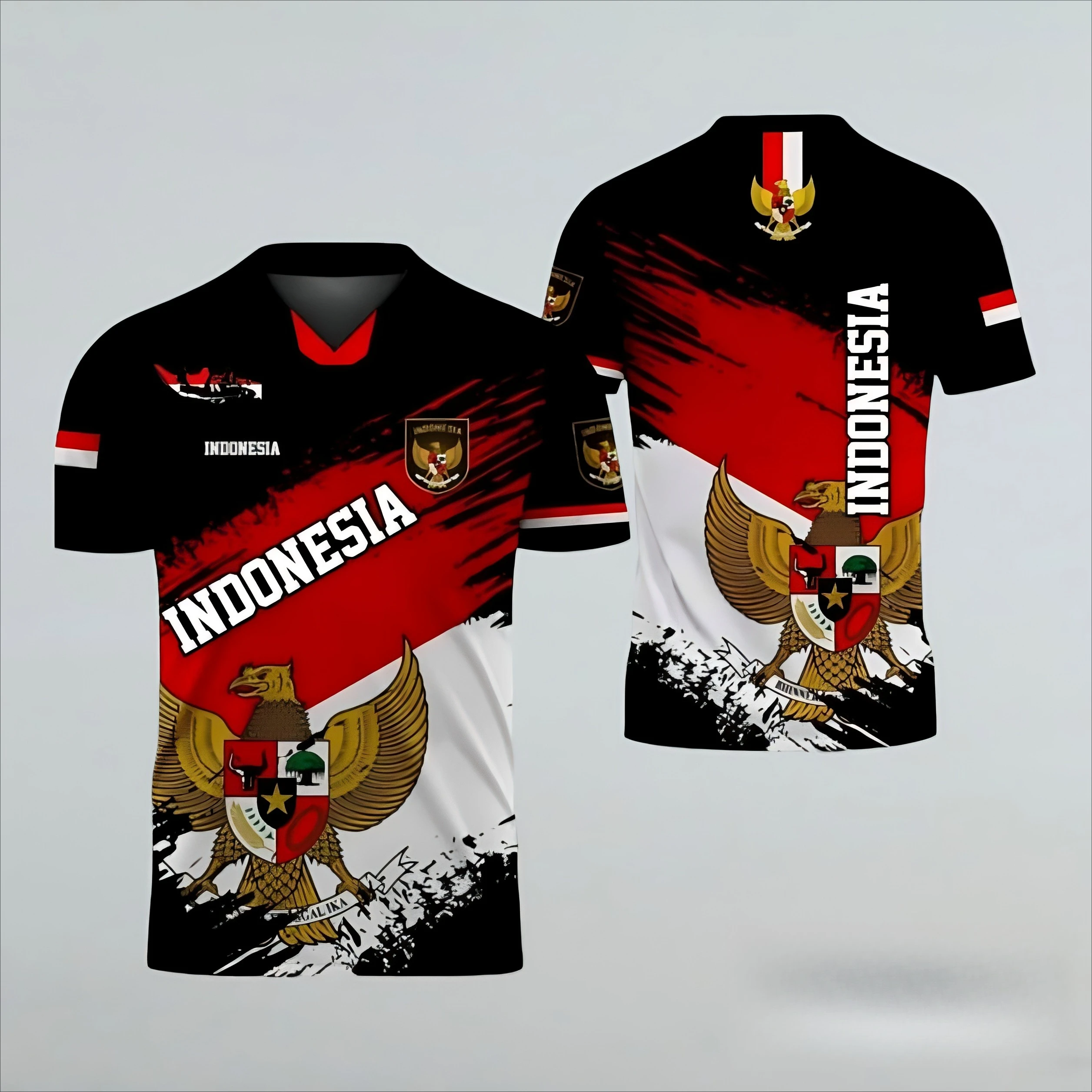 

Men's Summer Clothes Indonesia National Team Football Jersey Sports Training T-shirt 2025 Quick-drying Absorb Sweat Tee Moto