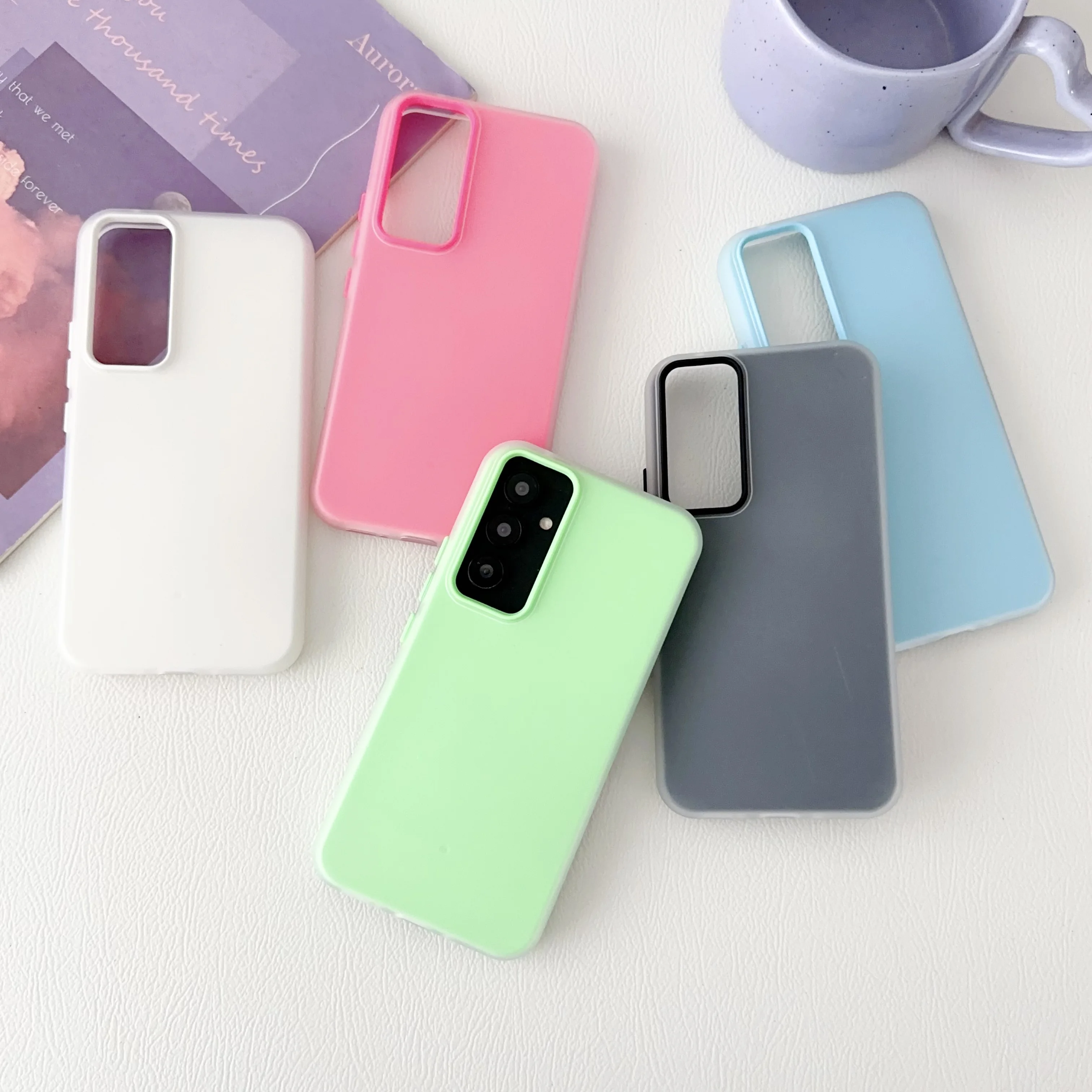 Candy Color Matte Jelly Soft Phone Case For Samsung Galaxy A55 A54 A53 A35 A34 A33 5G Frosted Shockproof Bumper Protection Cover