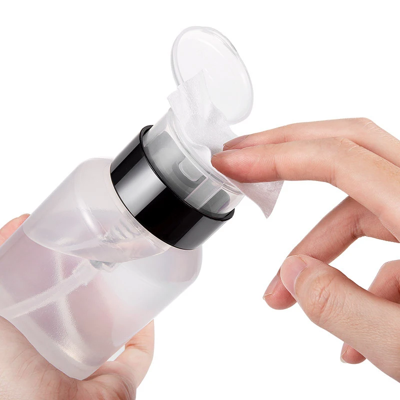 50/150/180/250ml Empty Pump Dispenser Liquid UV Gel Polish Nail Art Polish Clean Acetone Bottle Polish Cleanser Remover Bottle