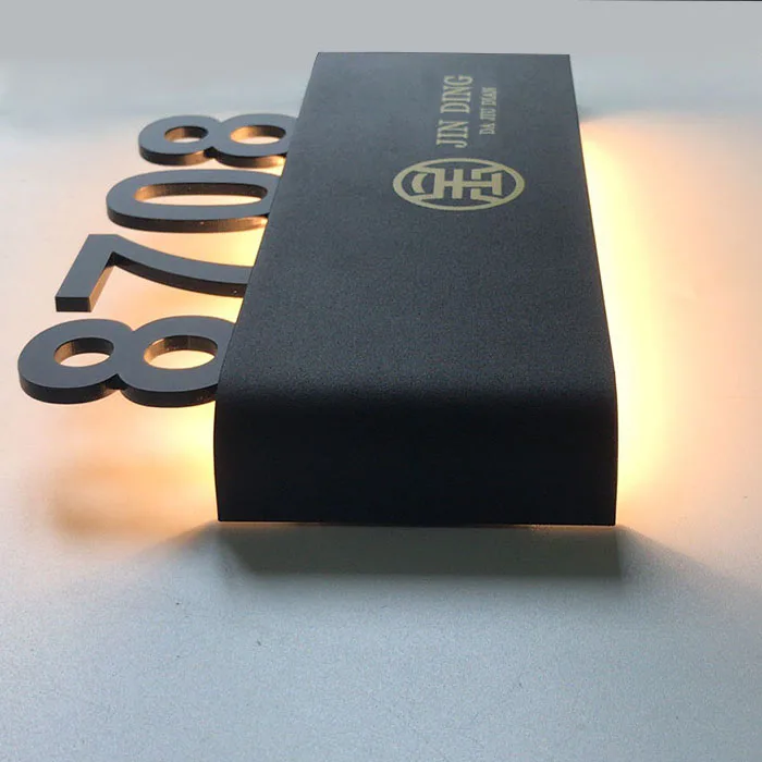 

Custom Hotel Led Aluminium Floor Number 3D Metal House Building Number Plaques and Backlit Address Letters Plates