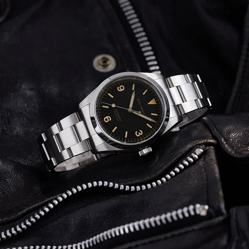 خمر اكسبلورر استبدال 39 مللي متر ساعة رياضية الياقوت مضيئة NH38 حركة سوار الفولاذ المقاوم للصدأ 100ATM رجل ساعة اليد