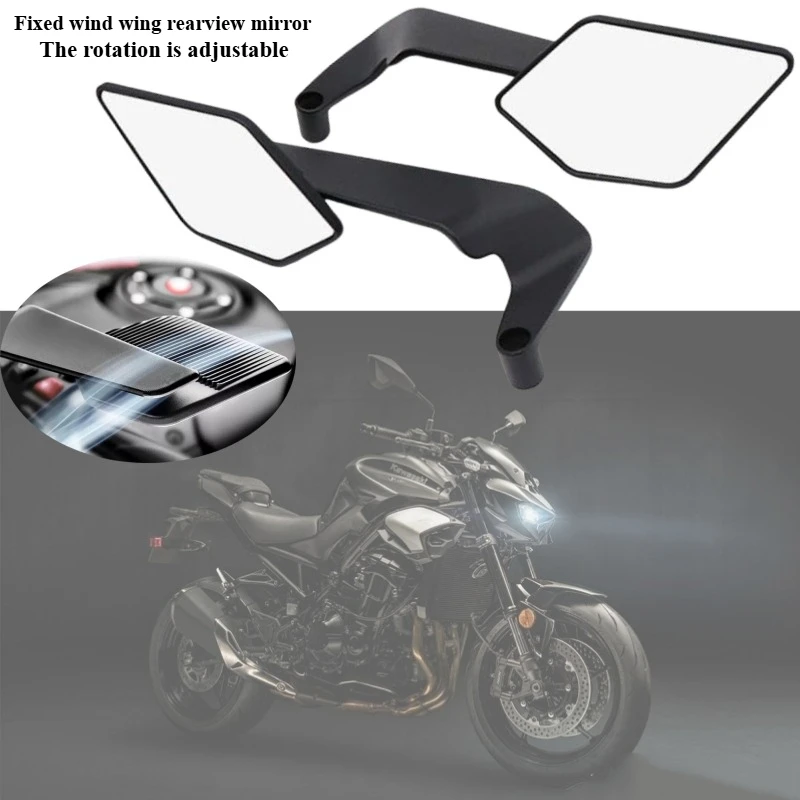 

Motorcycle rearview mirror contact air wing mirror rotating adjustable side mirror For YAMAHA Honda BMW KTM General accessories