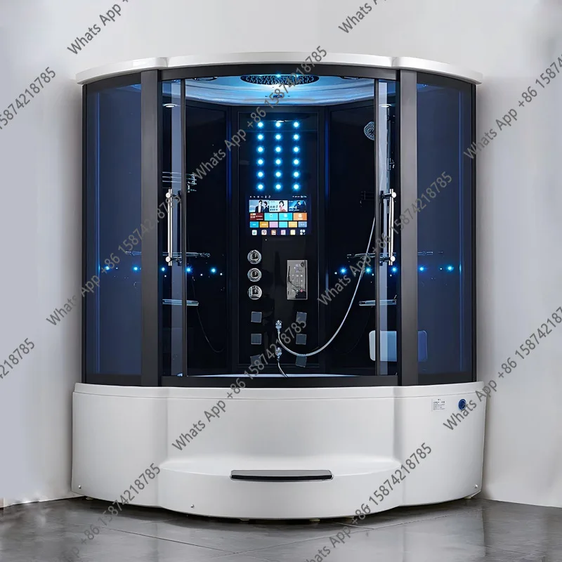 1.5M fan-shaped single double luxury steam shower room, bathroom Jacuzzi enclosed integrated villa bath