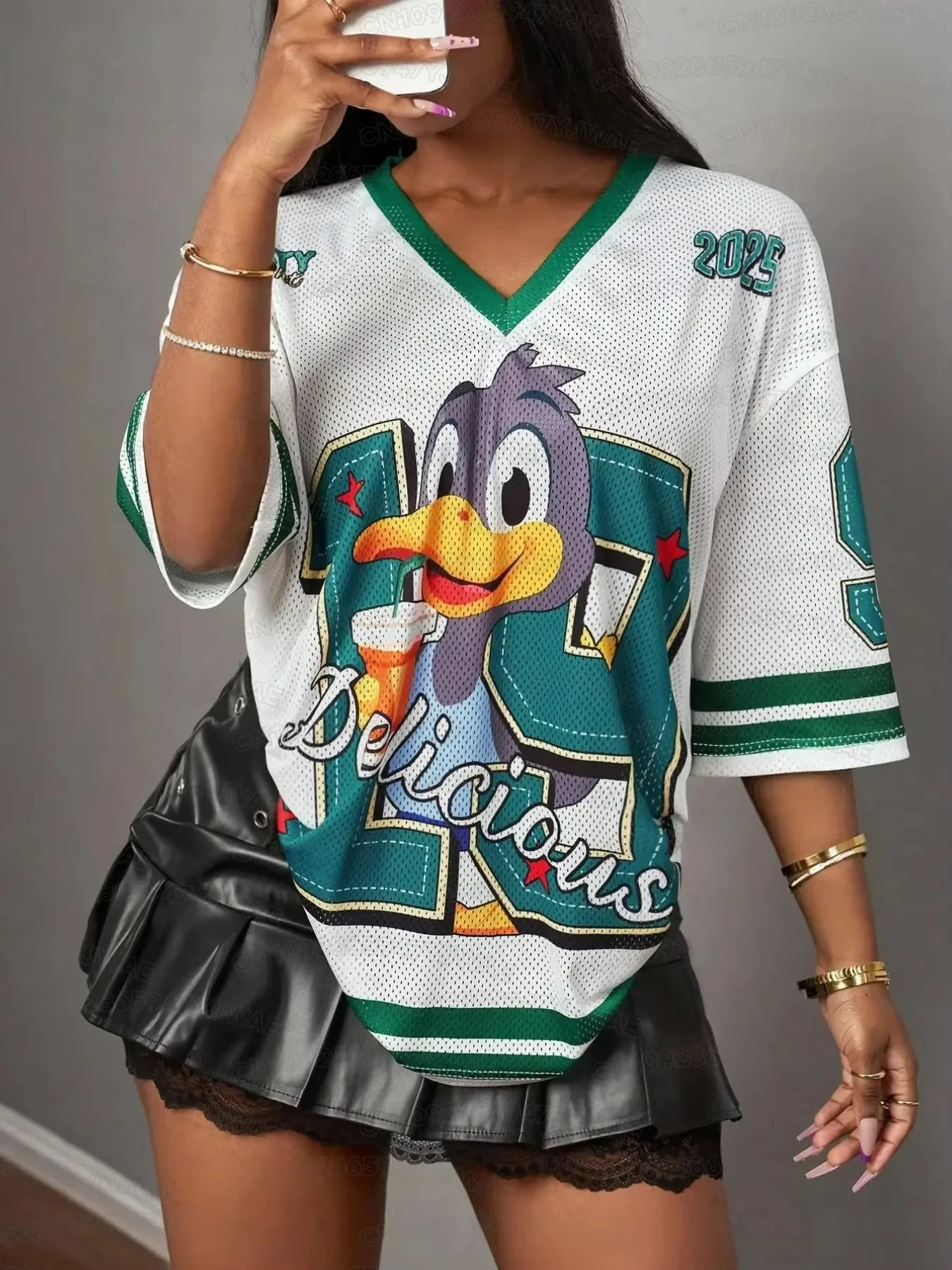 Summer Women's Men's Short sleeve Black Duck Delicious Streetwear Casual T-shirt Tops Jersey