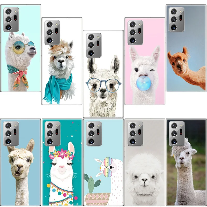 Cute, Naughty, Cool Alpaca Phone Case For Samsung A13 A23 A33 A53 A73 A05S A04S A02S A03S Galaxy A72 A52 A42 A32 A22 A12 A52S