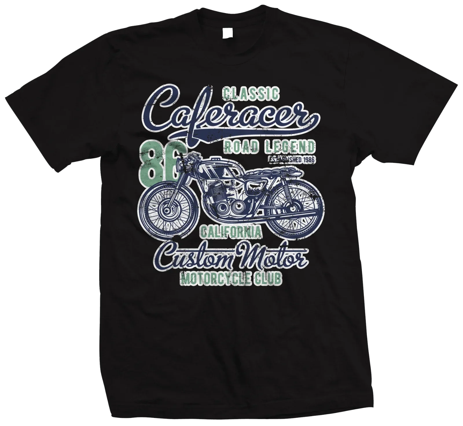 Biker Men Cotton T-Shirt Motorbike Big Size Print Cool Fashion Streetwear Classic Big Size Tee New Arrival Motorcycle Top S-4XL