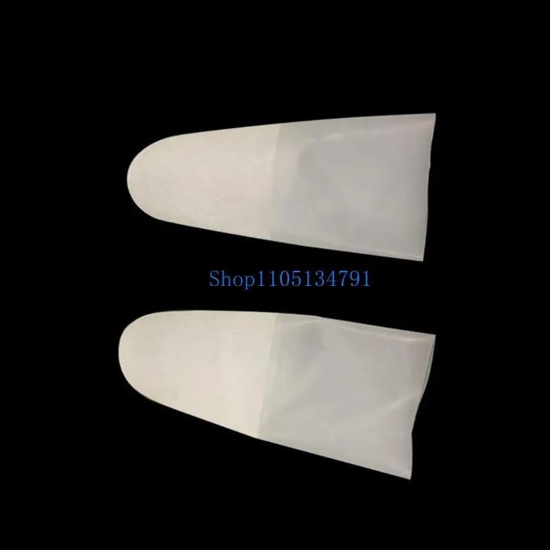 مجموعة 98 كم مكونة من 100 غطاء أصابع من اللاتكس الشفاف للحماية ضد الكهرباء الساكنة ومقاومة للماء