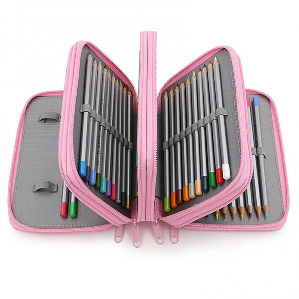 4-Layer مقلمة 72 ثقوب قلم رصاص الحقيبة قلم رصاص حقيبة التخزين منظم قرطاسية حقيبة أقلام رصاص estojo escolar пена1064кольный