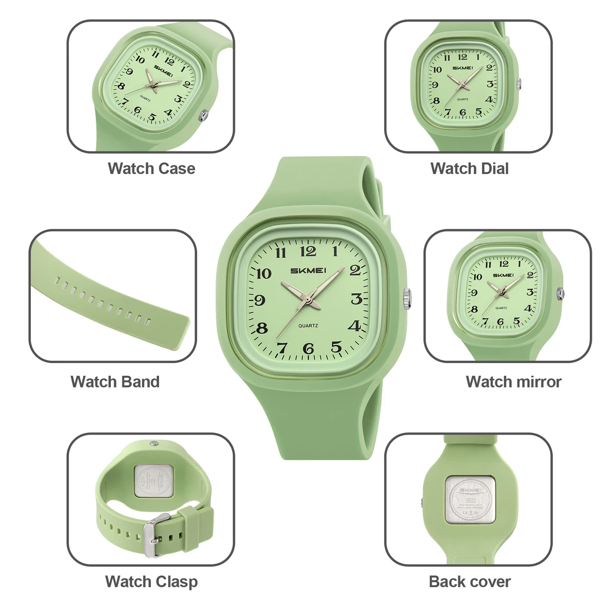 SKMEI กีฬานาฬิกาควอตซ์สําหรับผู้ชายผู้หญิงนักเรียนสบายๆนาฬิกาเยาวชน Cool 5Bar กันน้ํานาฬิกาข้อมืออิเล็กทรอนิกส์ Reloj Hombre