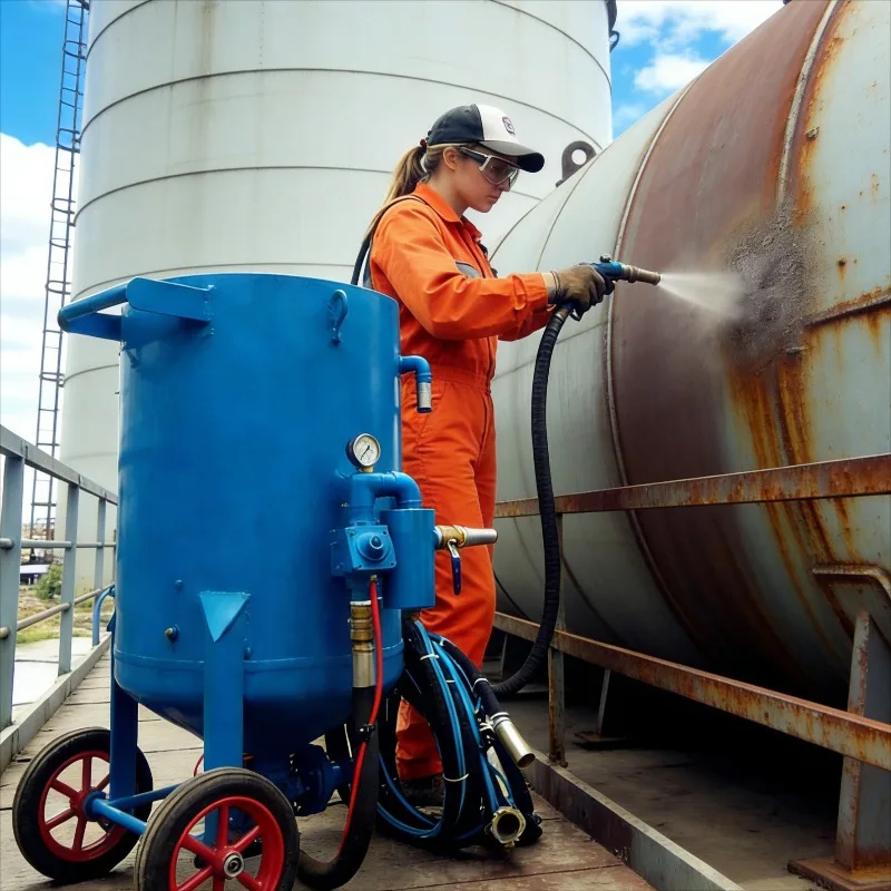 Customized Sand Blasting Machine Handheld Air Sandblaster Gun Rust Remover Paint Stripper Lightweight for Metal Work