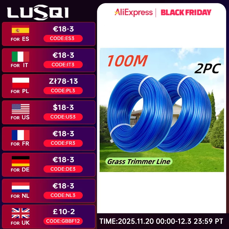 

LUSQI Леска для триммера синяя 1,6 мм