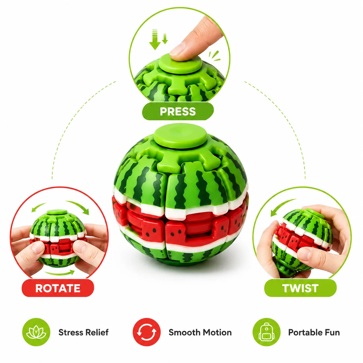 Random Style Fruit Food Fidget - огляд і ціна Fidget Spinner Bearing